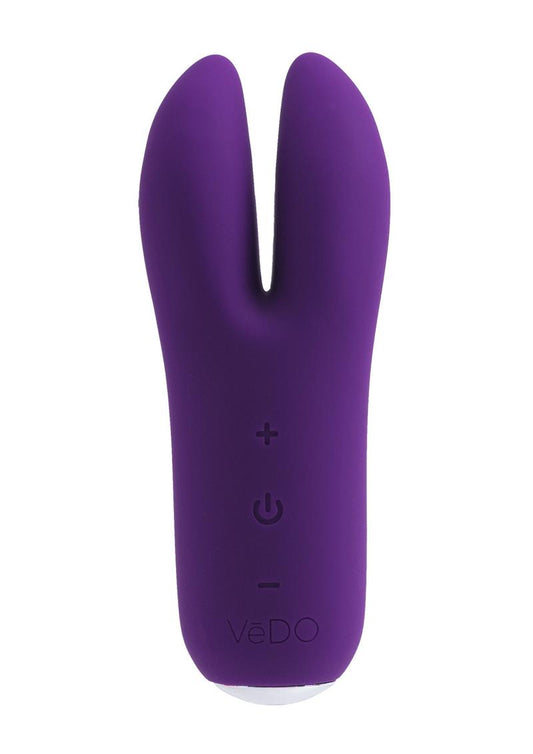 Vedo Kitti Silicone Rechargeable Clitoral Vibrator - Deep Purple/Purple
