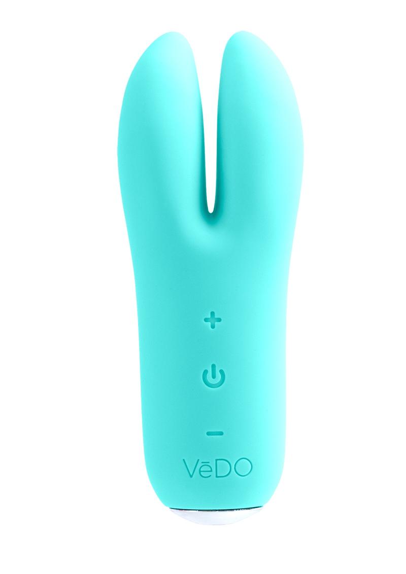 Vedo Kitti Silicone Rechargeable Clitoral Vibrator - Tease Me - Teal/Turquoise