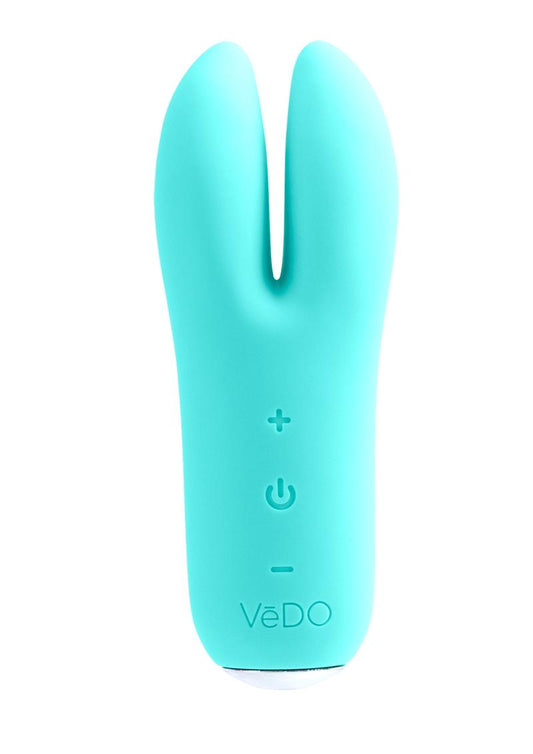 Vedo Kitti Silicone Rechargeable Clitoral Vibrator - Tease Me - Teal/Turquoise
