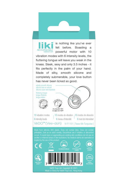 Vedo Liki Rechargeable Silicone Flicker Clitoral Vibrator