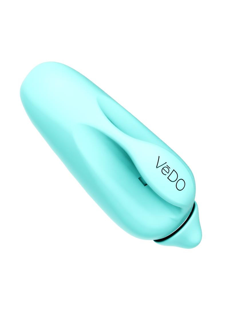 Vedo Vivi Rechargeable Silicone Finger Vibrator - Tease Me - Teal/Turquoise