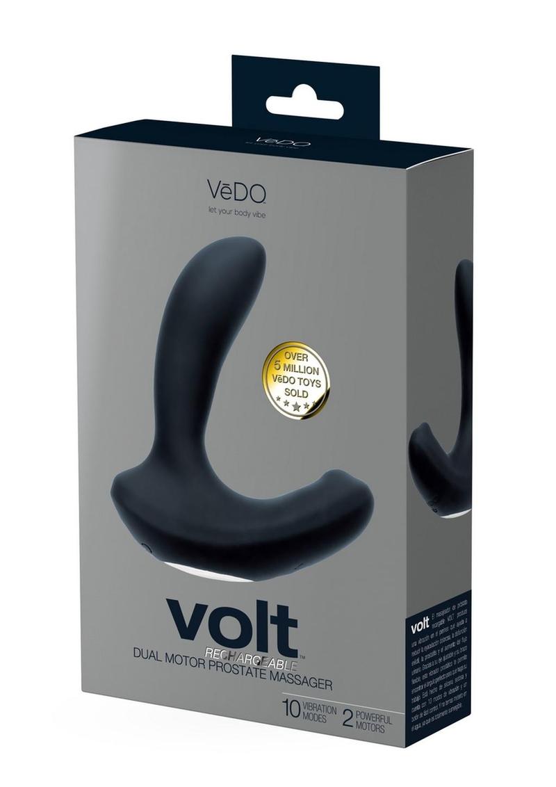 Vedo Volt Rechargeable Silicone Prostate Massager - Black