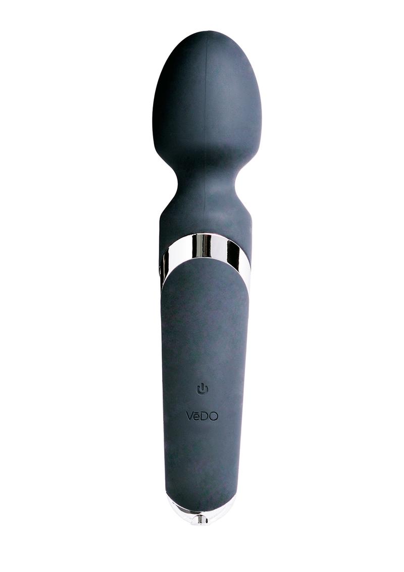 Vedo Wanda Rechargeable Silicone Wand Massager - Just - Black