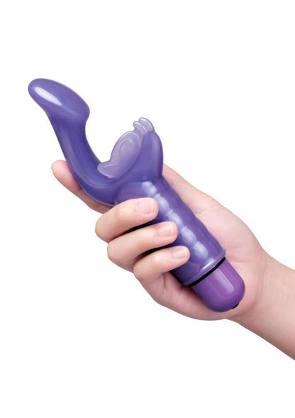 VibeFantasy Butterfly G-Spot Kisser Vibrator with Clitoral Tickler - Purple