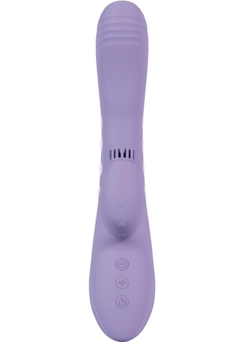 Vive Andria Led Rechargeable Silicone Dual Motor G-Spot Vibrating and Tap Clit Stimulator