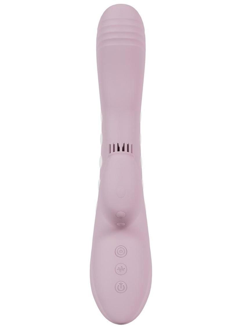 Vive Andria Led Rechargeable Silicone Dual Motor G-Spot Vibrating and Tap Clit Stimulator