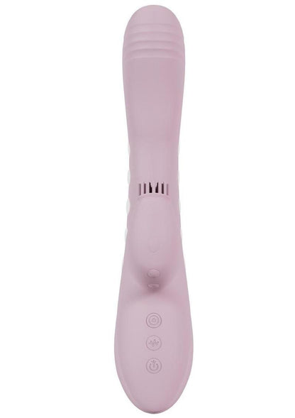 Vive Andria Led Rechargeable Silicone Dual Motor G-Spot Vibrating and Tap Clit Stimulator