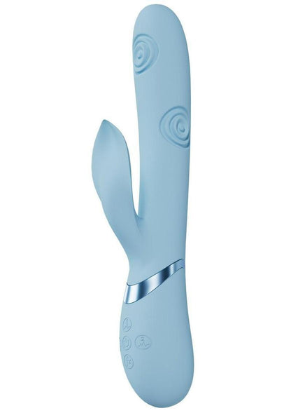 Vive Fronda Silicone Rechargeable Triple Motor G-Spot Vibrating and Tapping Leaf Clit Stimulator