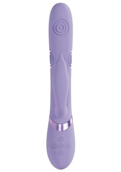 Vive Pallina Rechargeable Silicone Triple Motor G-Spot Vibrating and Tapping Beads Clit Stimulator