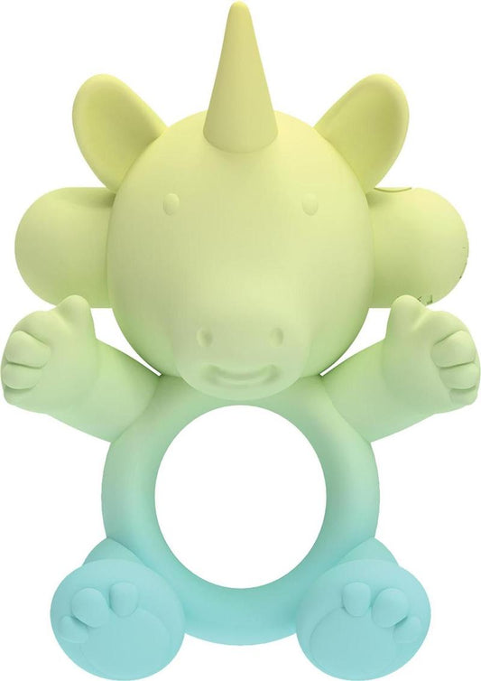 Wet Dreams Uni Horn Rechargeable Silicone Cock Ring - Multicolor