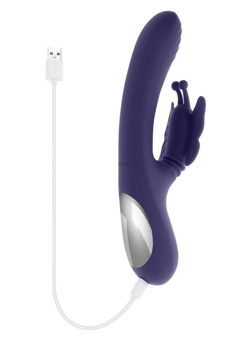 Wings Of Frenzy Rechargeable Silicone Multi Vibrator with Clitoral Stimulator