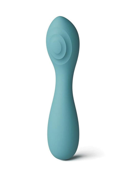 X and O's Cherish Rechargeable Silicone Curved Vibrator - Teal