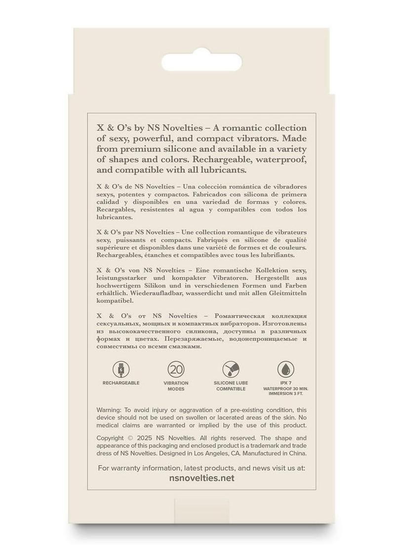 X and O's Love Rechargeable Silicone Compact Vibrator