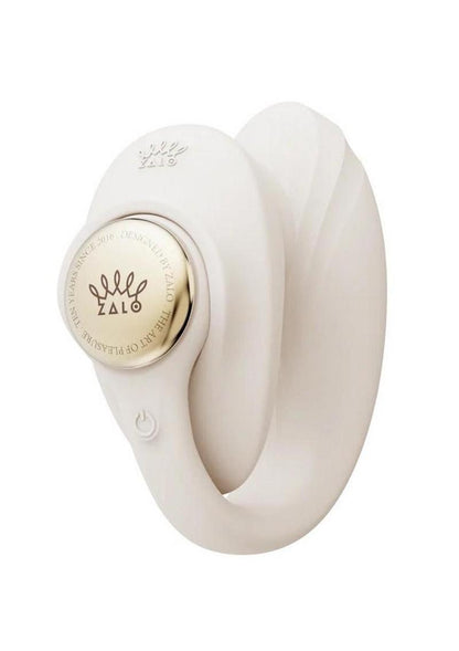 Zalo Deya Rechargeable Silicone App Compatible Wearable Vibrator - Gold/White - Set