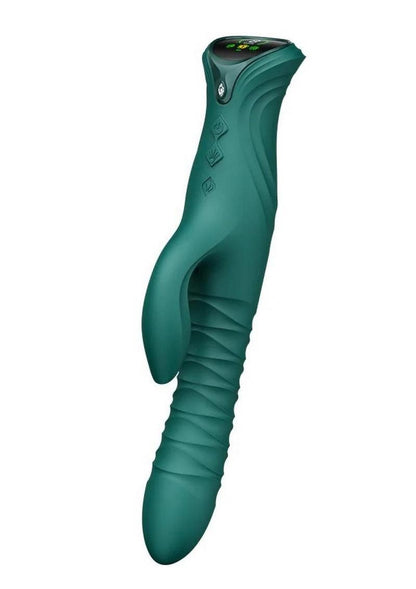 Zalo Mose 2 Rechargeable Silicone App Compatible G-Spot Rabbit Thruster - Green