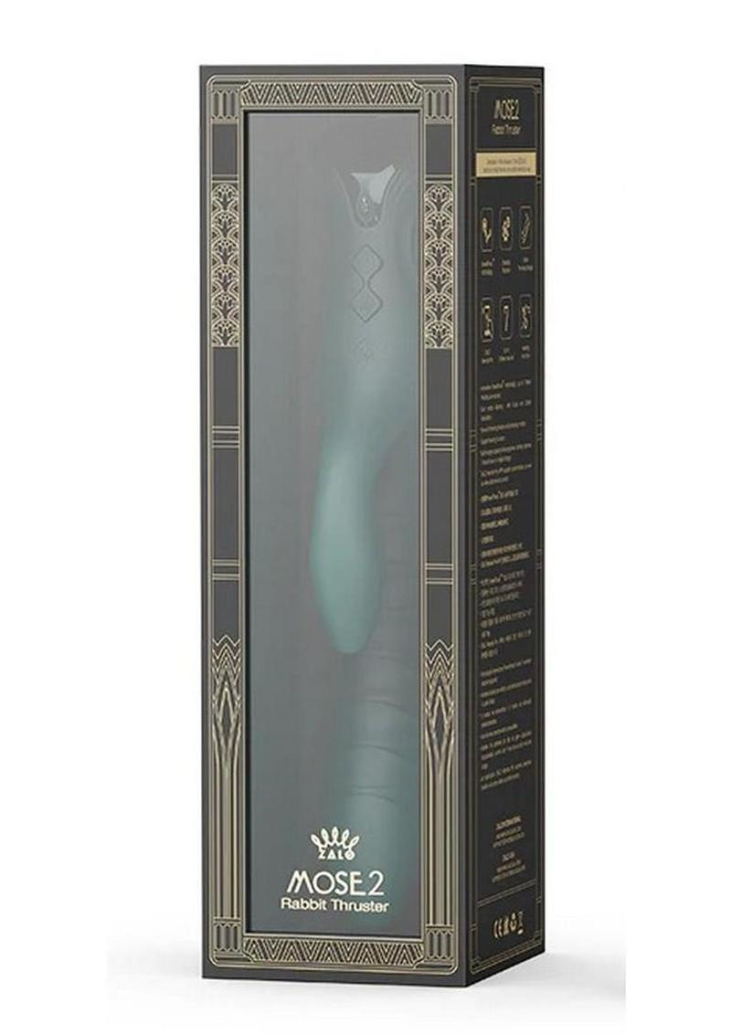 Zalo Mose 2 Rechargeable Silicone App Compatible G-Spot Rabbit Thruster - Green