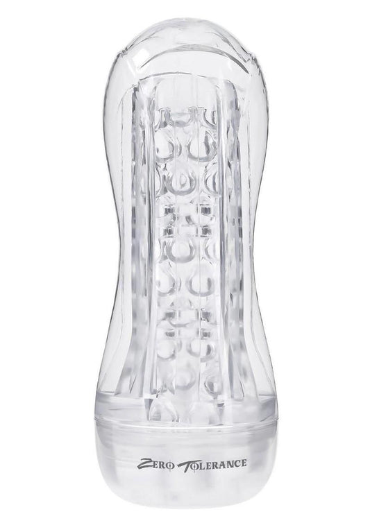 Zero Tolerance Casual Encounter Beaded Pussy Stroker with Vibrating C-Ring - Clear