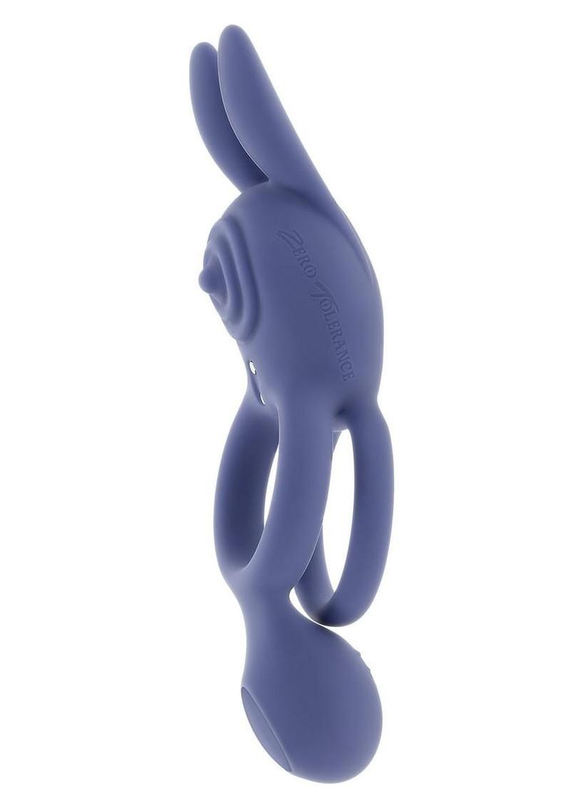 Zero Tolerance Naughty Bunny Rechargeable Silicone Vibrating Rabbit Cock Ring with Remote