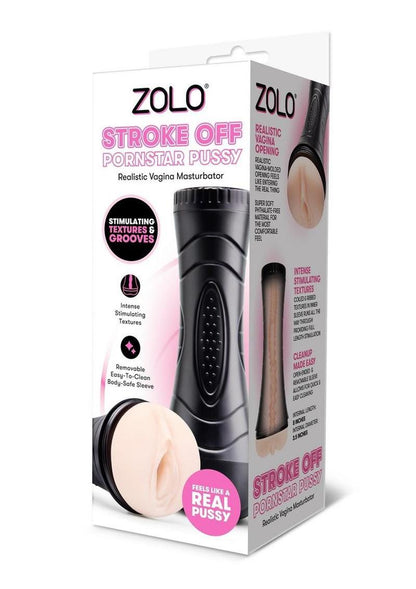 ZOLO Stroke Off Pornstar Pussy Stroker - Black/Vanilla