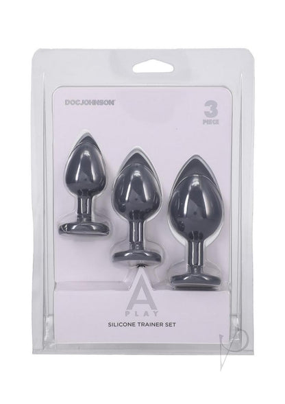 A-Play Silicone Anal Trainer - Gray/Grey - Set