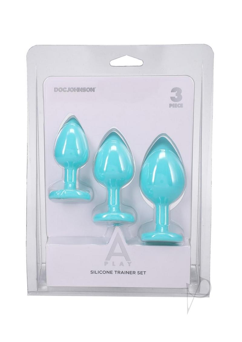 A-Play Silicone Anal Trainer - Teal - Set