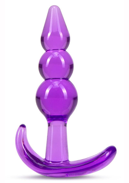 B Yours Triple Bead Butt Plug - Blue/Purple