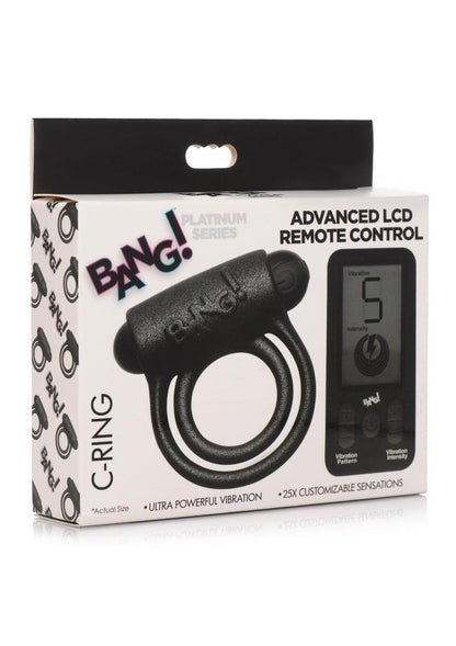 Bang 25x Silicone Cock Ring with Remote Control - Black