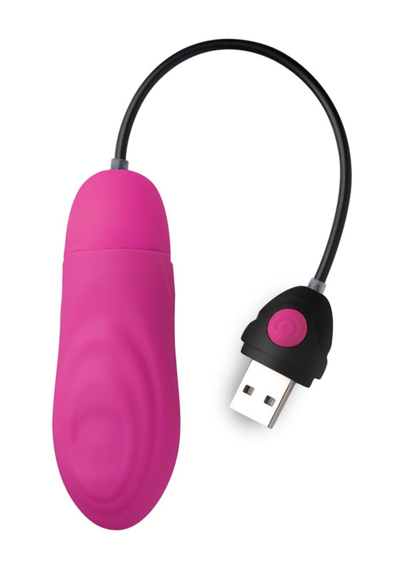 Bang! 7x Pulsing Rechargeable Silicone Bullet Vibrator - Pink