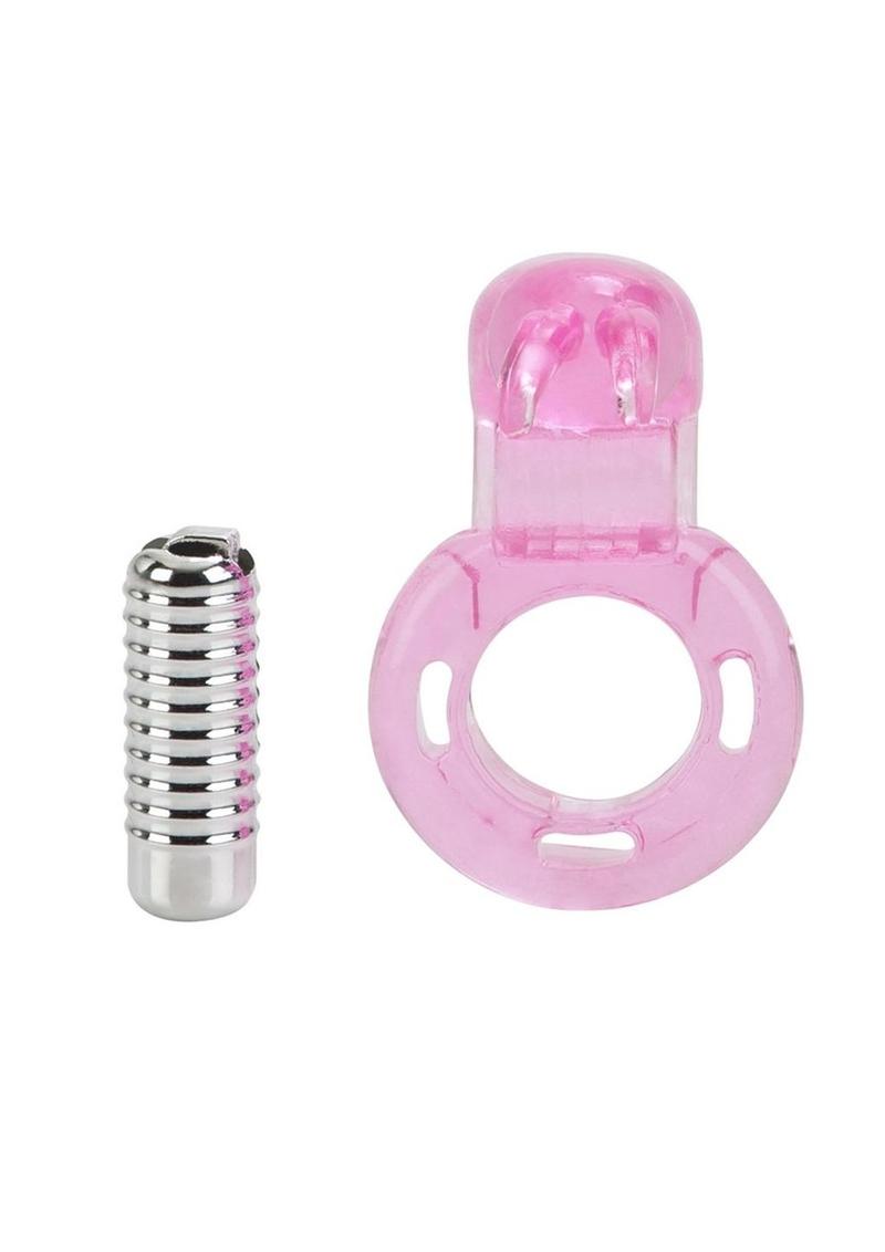 Basic Essentials Bunny Enhancer Vibrating Cock Ring with Clitoral Stimulation