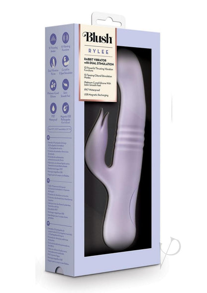 Blush Rylee Rechargeable Silicone Rabbit Vibrator - Lavender