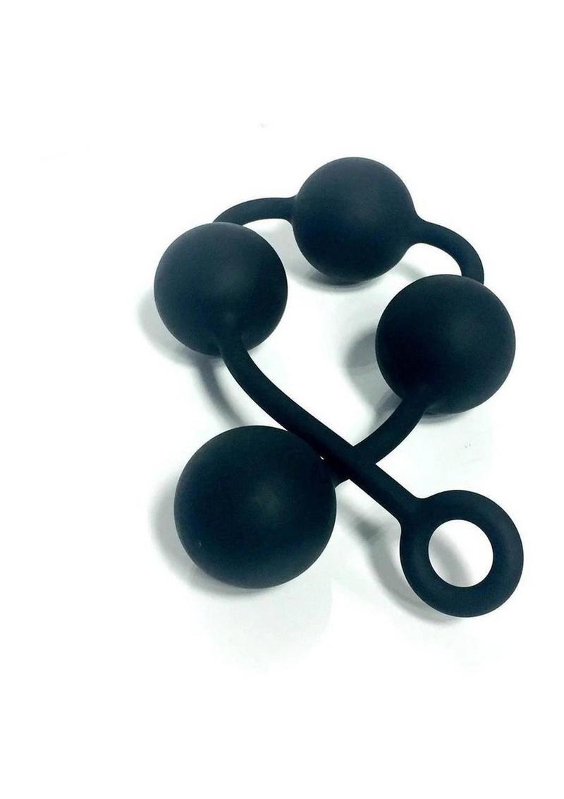 Boneyard Silicone Ass Ballz Anal Beads - Black - Large