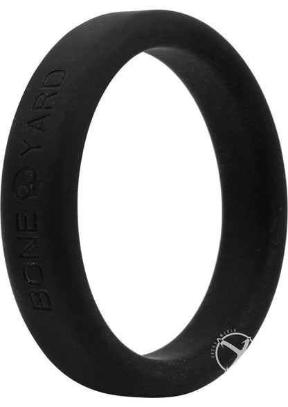 Boneyard Silicone Ring Cock Ring - Black - 2in