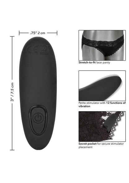 Calexotics Silicone Rechargeable Lace Panty Vibe with Remote Control (3 Pieces) - S/M