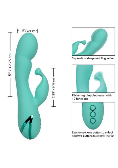 California Dreaming Tahoe Temptation Silicone Rechargeable Rabbit Vibrator