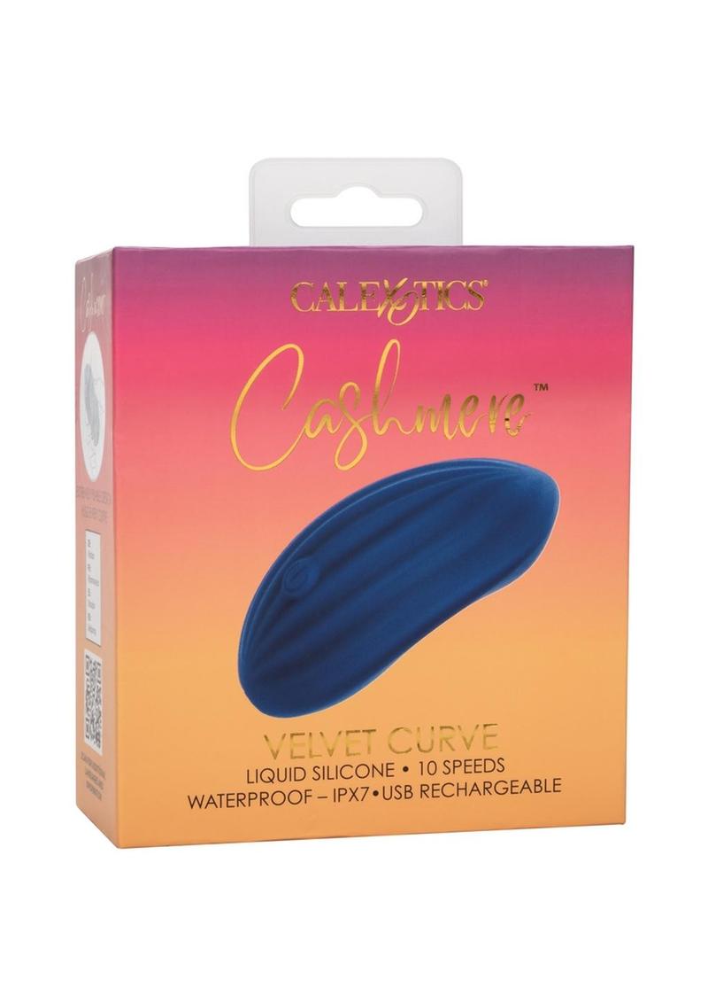 Cashmere Velvet Curve Rechargeable Silicone Massager - Blue