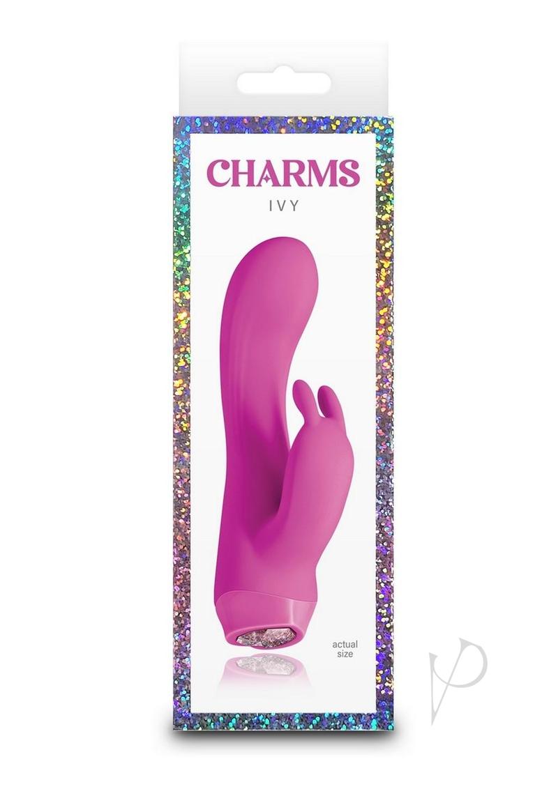 Charms Ivy Rechargeable Silicone Rabbit Vibrator - Magenta/Pink