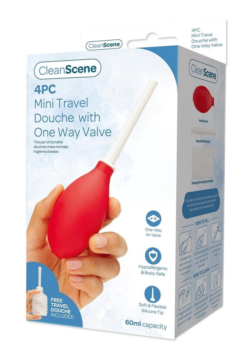 Cleanscene Mini Travel Douche Set with One Way Valve – The Adult Shoppe