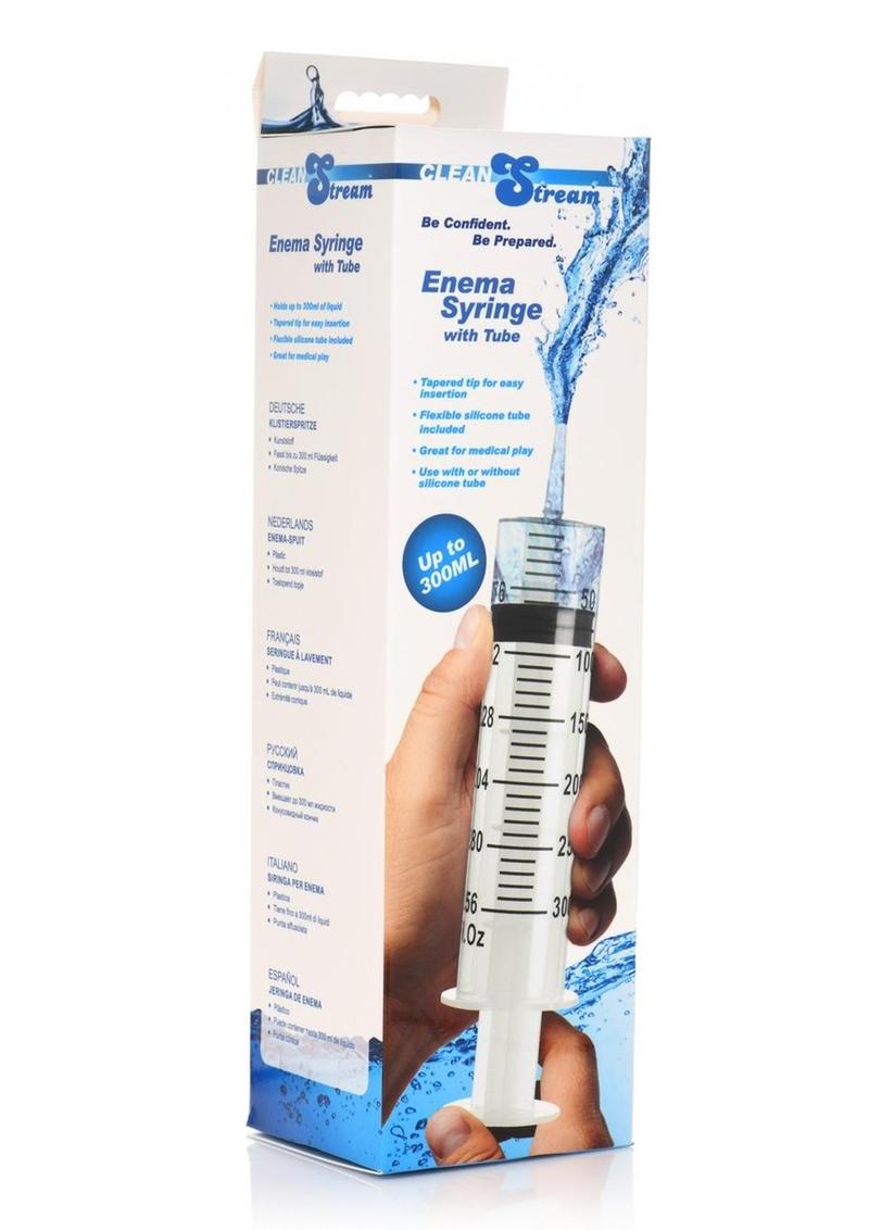 Cleanstream Enema Syringe with Tube - Clear - 300ml