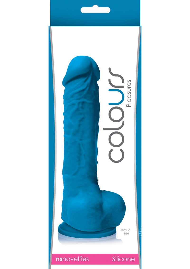 Colours Pleasures Silicone Dildo - Blue - 5in