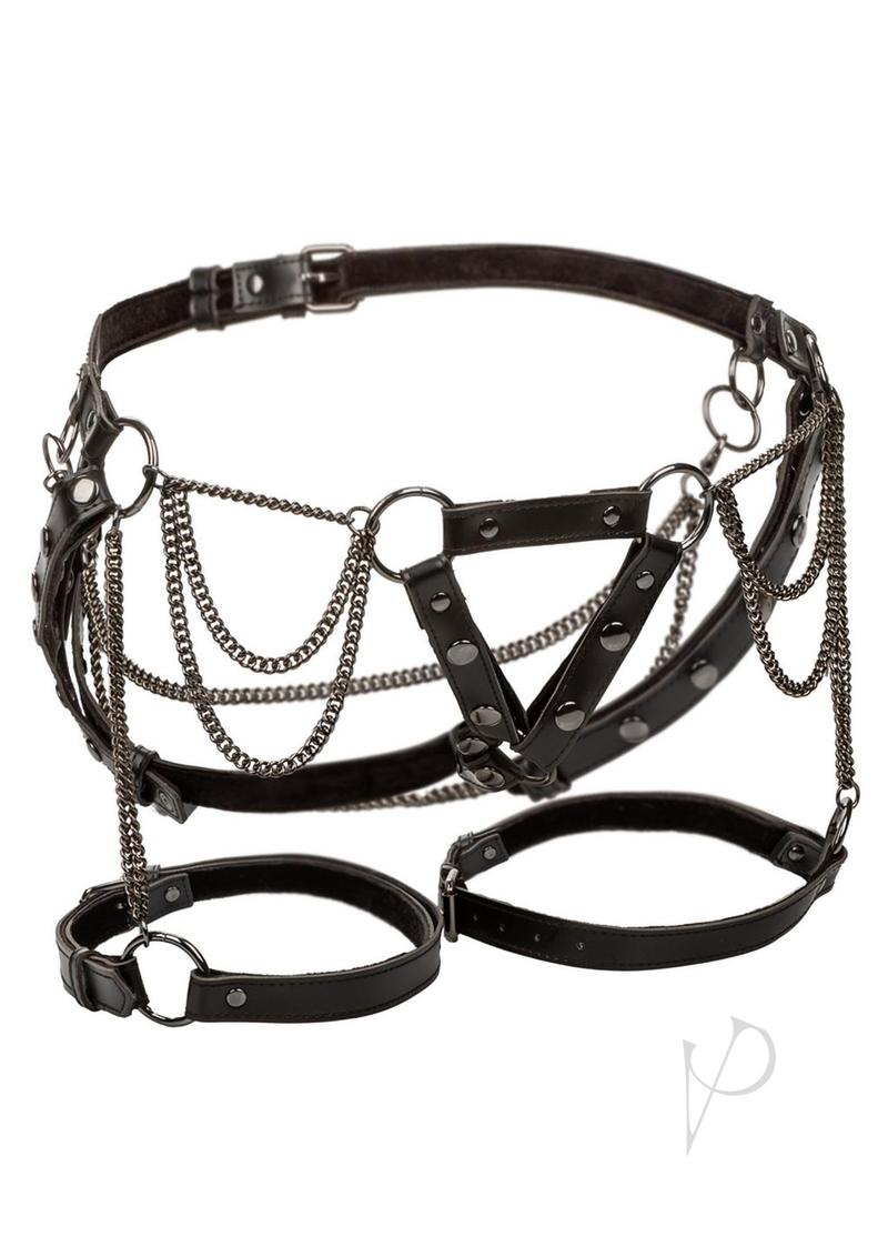 Euphoria Collection Thigh Harness with Chains - Black