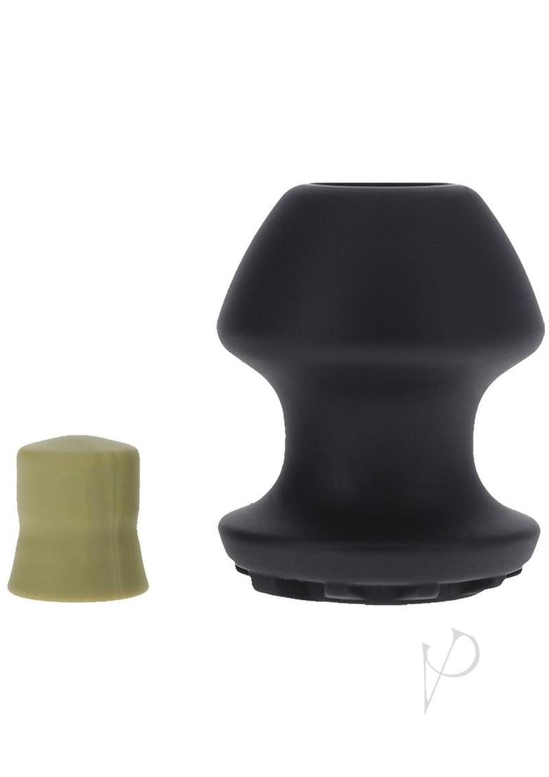 Fort Troff Kum Keeper Silicone Open End Anal Plug - Black - Small