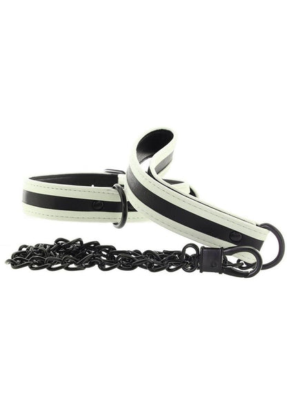 Glo Bondage Glow In The Dark Collar and Leash
