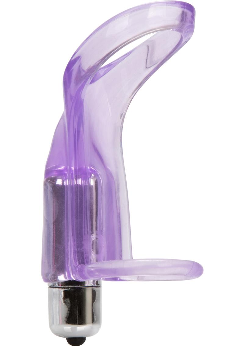 Intimate Pleasure Ring Vibrating Cock Ring - Purple