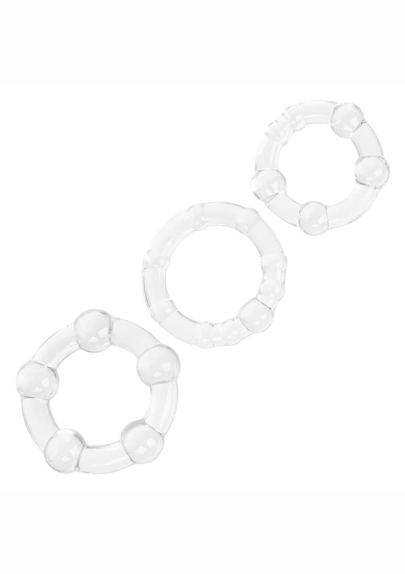 Island Rings Cock Rings - Clear - 3 Piece Set