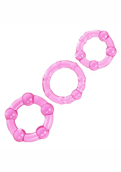 Island Rings Cock Rings - Pink - 3 Piece Set