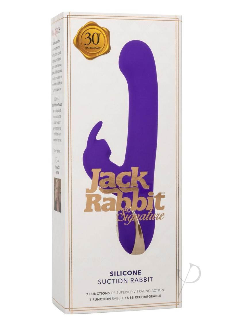 Jack Rabbit Signature Rechargeable Silicone Suction Rabbit Vibrator - Purple