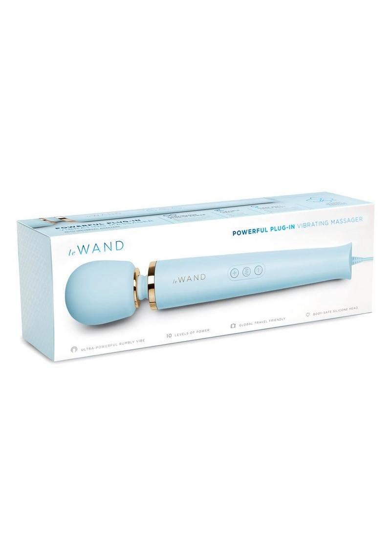 Le Wand Plugin Vibrating Massager - Sky Blue