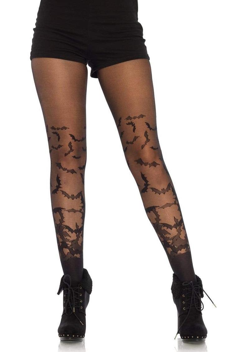 Leg Avenue Bat Wing Sheer Tights - Black - One Size