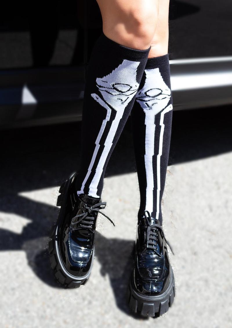 Leg Avenue Skeleton Over The Knee Socks