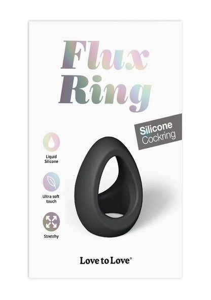 Flux Ring Silicone Cock Ring - Black/Black Onyx